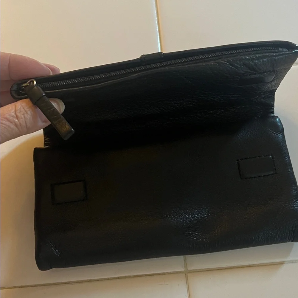 Brighton black soft leather tri fold wallet EUC - Picture 4 of 9